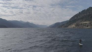 Gorge SUP Foiling in January Gorge SUP Foiling in January