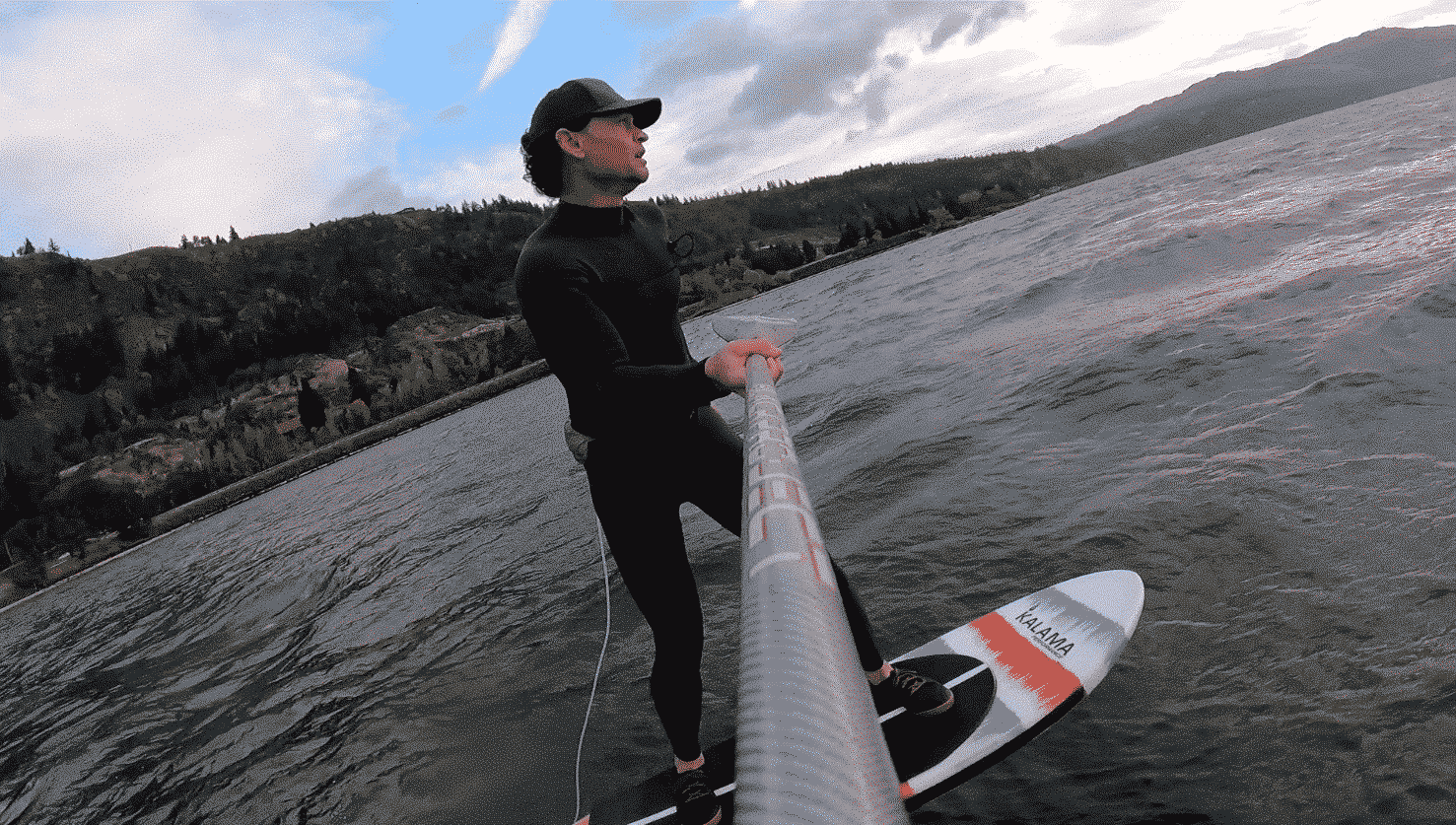 Downwind SUP Foiling in 10 mph Winds