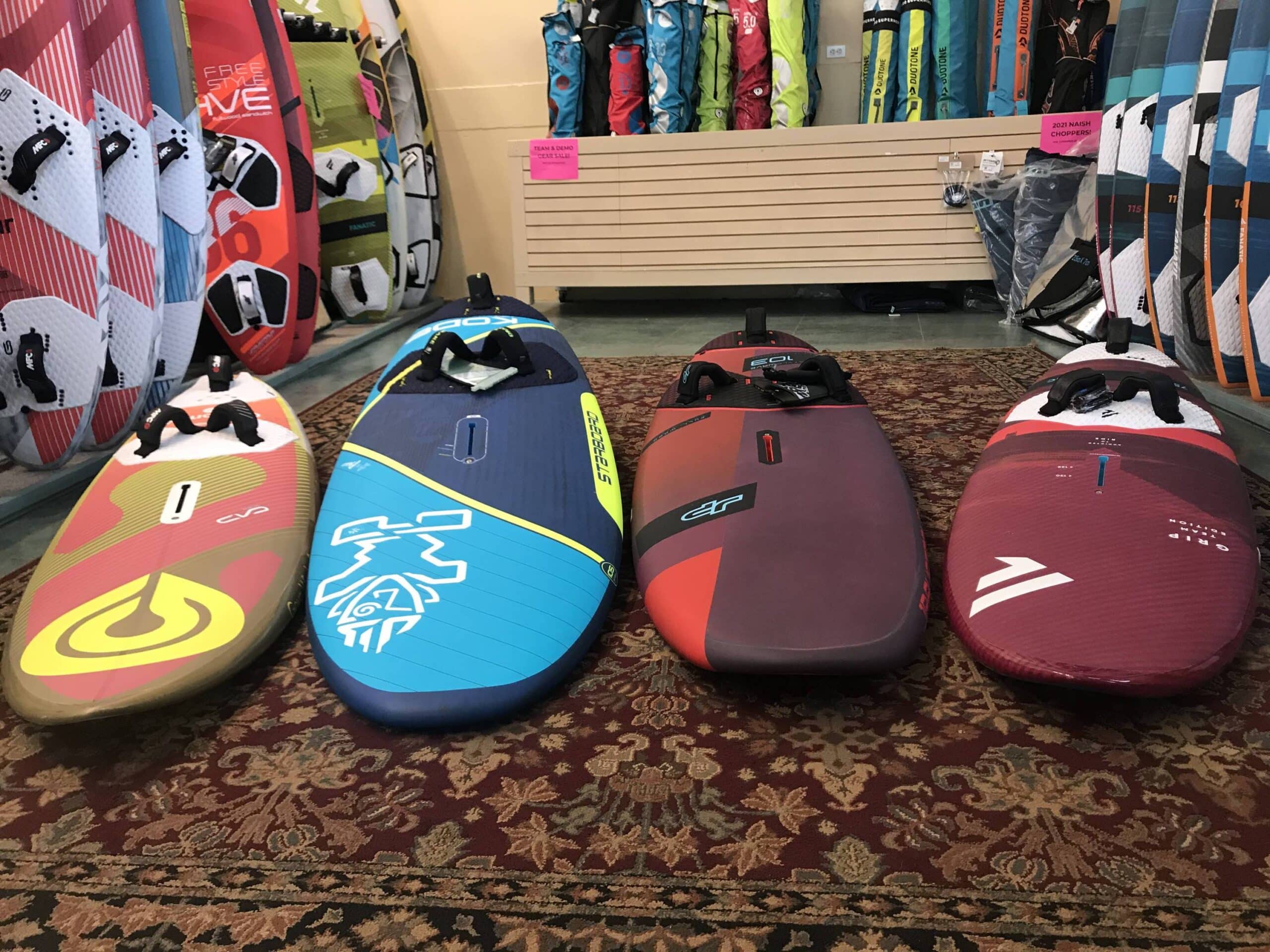 In Store Windsurf Board Inventory
