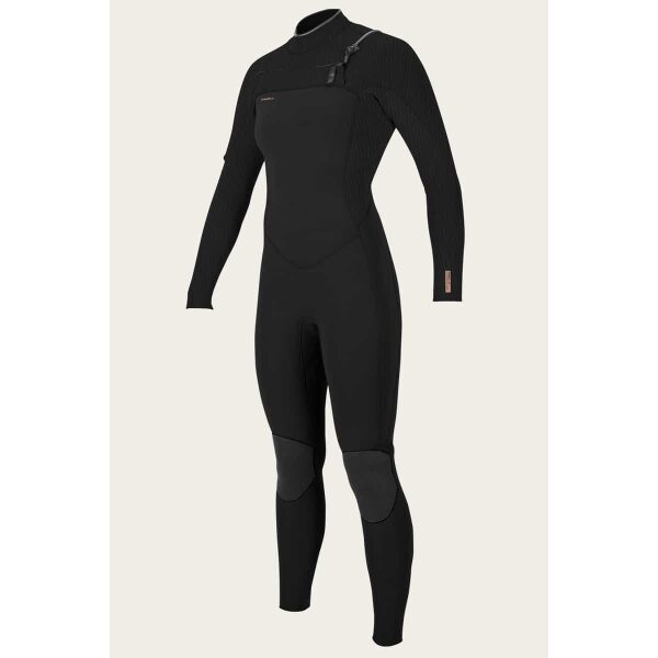 O'Neill Women's Hyperfreak 3/2+mm Chest Zip Full Wetsuit - BLACK, 12