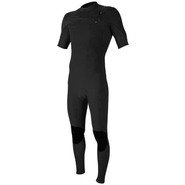 O'Neill Hyperfreak 2MM Chest Zip Short Sleeve Full Wetsuit - XXL, BLACK