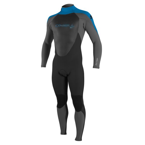 O'Neill 4/3 Youth Epic Back Zip Full Wetsuit - 16, Blk/Ocean/Smoke