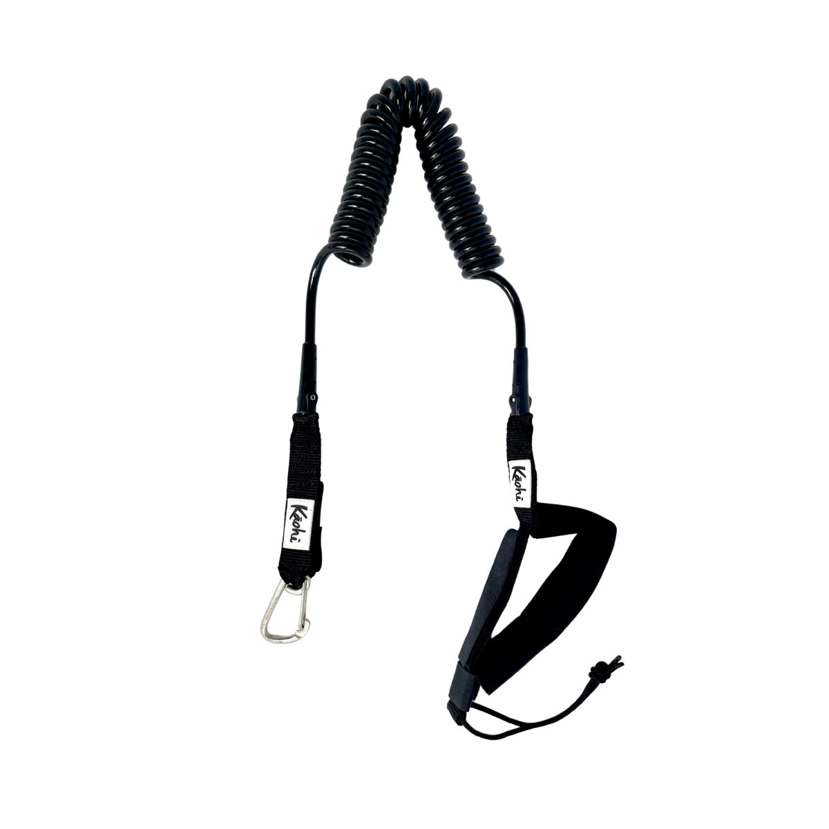 Kaohi Harness Grip Leashes - 10' x 8mm Continuous Coil w/ Carabiner Clip