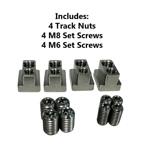Foilite Titanium Locking Universal M6/M8 Track Nut (Set of 4)