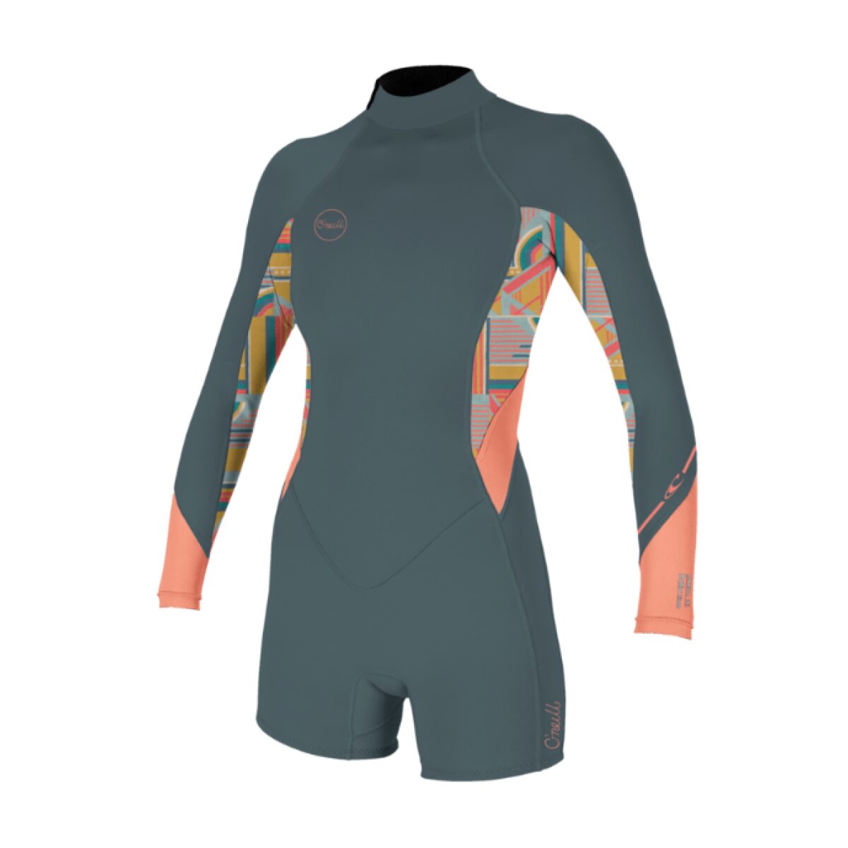 O'Neill Women's Bahia 2/1 mm Back Zip L/S Short Spring Suit