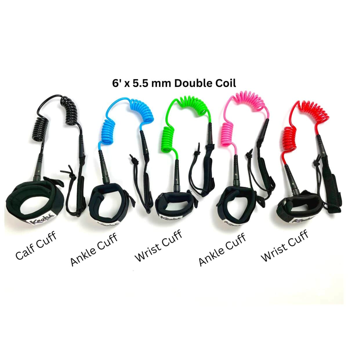 Kaohi Board Leash - Double Coil 5.5mm