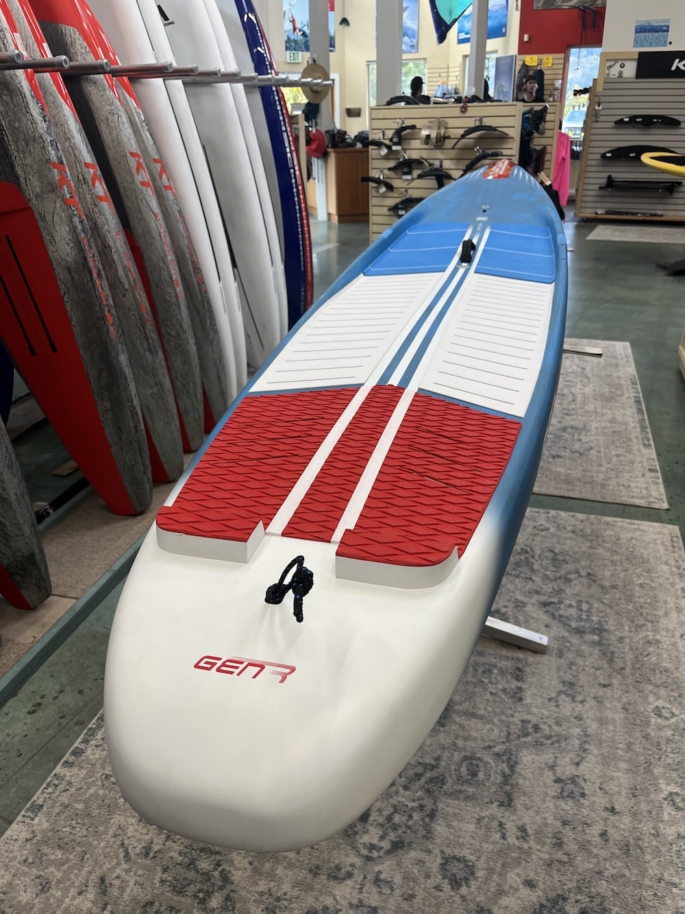 DEMO Starboard Gen-R Blue Carbon 14' x 23" 2025 SUP Board W/Board Bag DEMO Starboard Gen-R Blue Carbon 14' x 23" 2025 SUP Board W/Board Bag