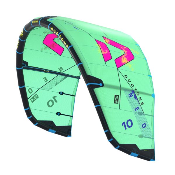 Duotone Neo SLS Kiteboarding Kite 2026 - Green/Pink, 5m