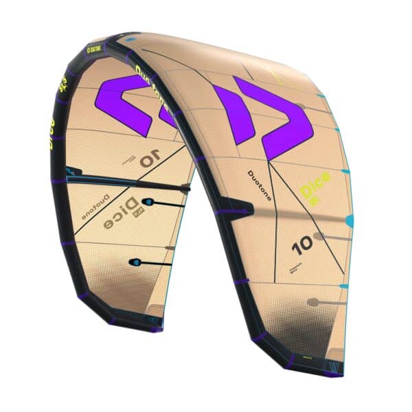 Duotone Dice SLS Kiteboarding Kite 2026 - 10m, Sand/Purple