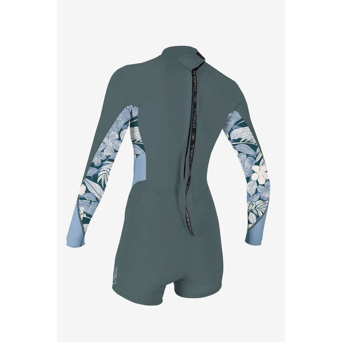 O'Neill Women's Bahia 2/1 mm Back Zip L/S Short Spring Suit