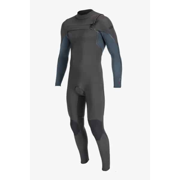 O'Neill Hyperfreak Fire 4/3+ Chest Zip Men's Wetsuit - S, MidnightOil/Blue
