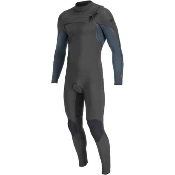 O'Neill Hyperfreak Fire 4/3+ Back Zip Men's Wetsuit - LT, Black/Cadet Blue