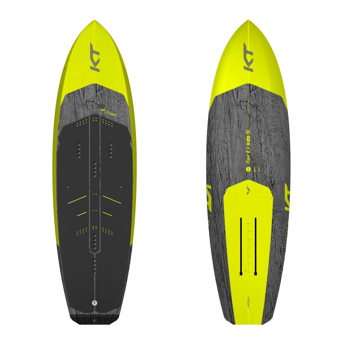 KT Super K 2 PRO Carbon Mid Length Foil Boards 2026 - Yellow, 5'5" x 18.6" | 60L